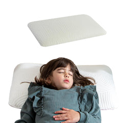 Soft Memory Foam Thin Pillow For Kids, Slim Small Pillow For Babies, White | Baby Pillow For 1 To 5 Years - Kids Pillow For Sleeping | Toddler Bed Pillow For Boys & Girls, Pillow Cover
