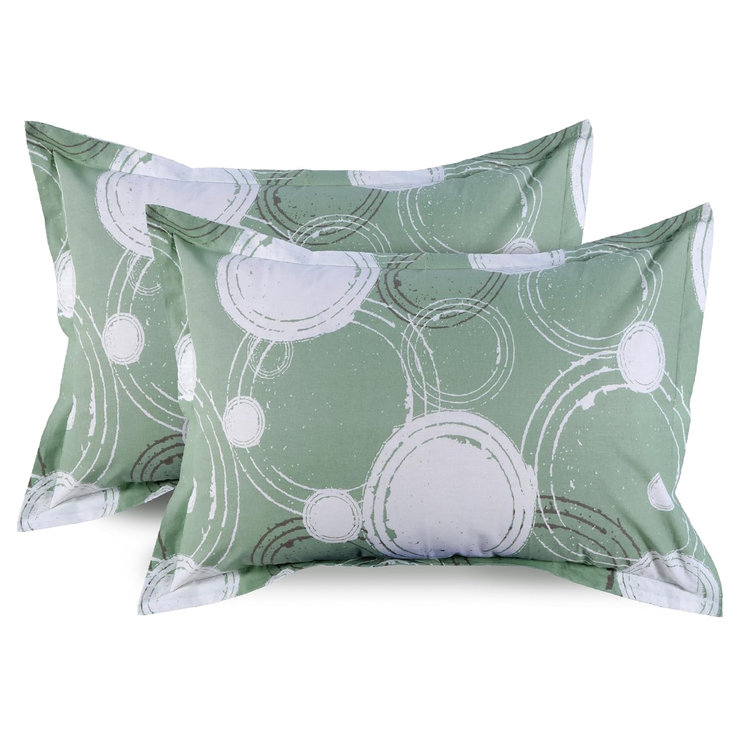 1 King Bedsheet With 2 Pillow Covers - 108 X 108 Inches, Green | Beautiful Print & Luxury Look Bedsheet | Cotton Bedsheet Is Naturally Comfortable