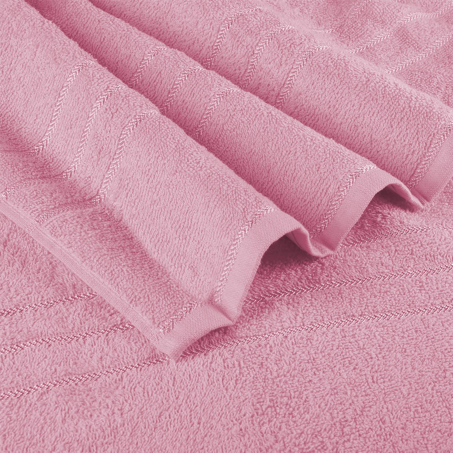 Sassoon Melrose 100% Cotton Hand Towel 400 Gsm | Highly Absorbent, Soft Material Perfect For Daily Use (Pink) -2 Piece