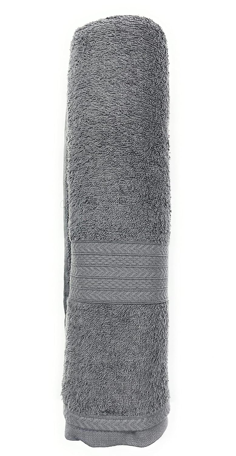 Bombay Dyeing Tulip Premium Cotton Large Size Bath Towel 500 Gsm (Grey)