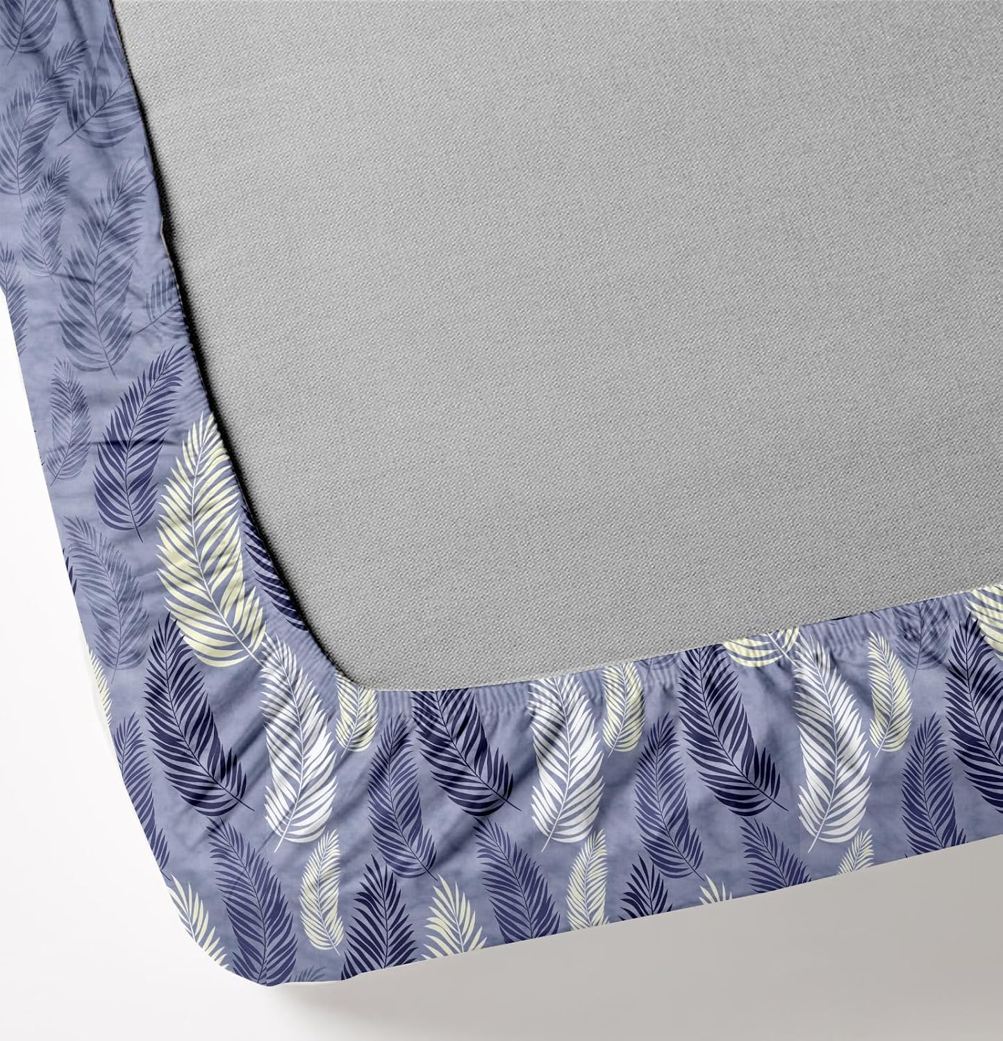 King Size Fitted Bedsheet With 2 Large Pillow Covers - 108 X 108 Inches, Petal Blue | Soft, Breathable & Durable | Wrinkle Resistant