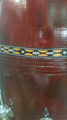 Nut & Bolt Mango Wood Kolapuri Dholak With Bag & Tune Key - Brown | Professional Grade Dholak, Made With Thoroughly Dried Mango Wood - Perfectly Symmetric Round Dholak