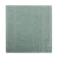 Lush & Beyond Cotton Solid Face Towel 300 Gsm (Teal) - 2 Piece