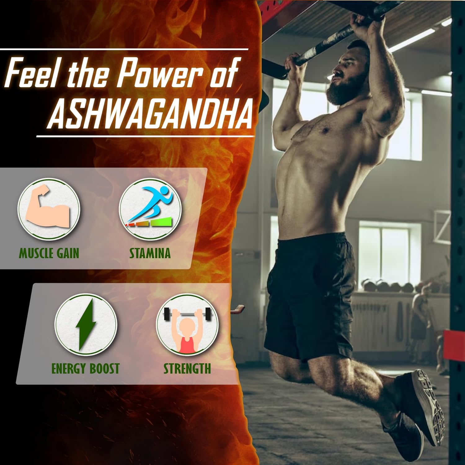 Shudh Kaama Ashwagandha 500mg Tablets For General Wellness & Immunity, Relieve Stress, Boost Energy, Improve Stamina, Boost Muscle Mass, For Men & Women | 60 Tablets 100gm 0.2lbs Each Pack Of 2