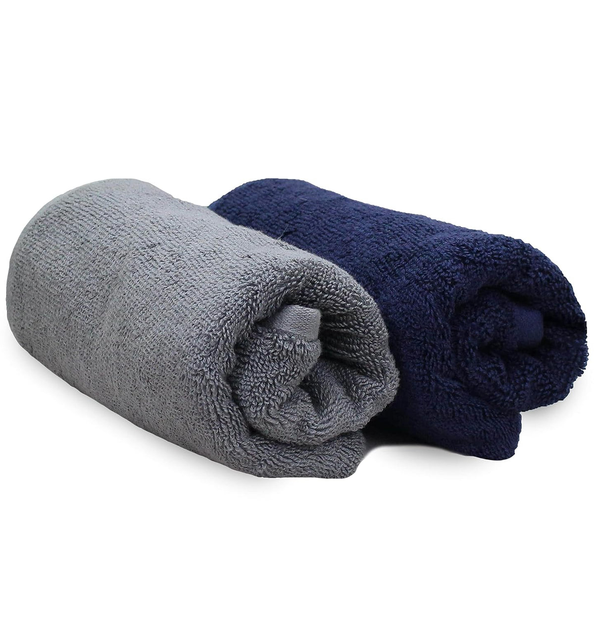 Heelium Bamboo Hand Towel 600 Gsm | Ultra Absorbent & Anti-Bacterial 3x Softer Than Cotton Towels | Pack Of 2 - Blue, Grey