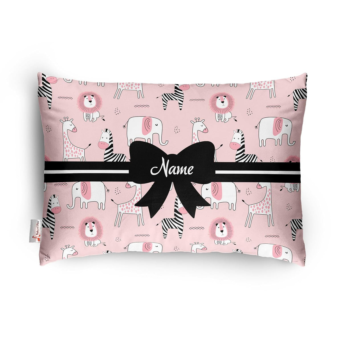 Personalized Pillow For Kids, Super Soft Cotton Kids Cushion - 12 X 18 Inches | Custom Name, For 5 Years Old Kids, Adorable Prints | For Head, Neck Support Baby Pillow - Pillow 09
