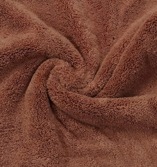 Softspun Microfiber High Loop Cleaning Cloths Towel 600 Gsm | Highly Absorbent, Lint & Streak Free, Multi-Purpose Wash Cloth For Kitchen, Window, Silverware - Pack Of 5 (Brown)