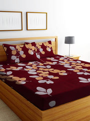 1 Bedsheet King Size 2 Matching Pillow Covers - 72 X 780 Inches, Maroon | All Around Elastic Soft & Durable Bedding For Bedroom - Lightweight Perfect For All Seasons