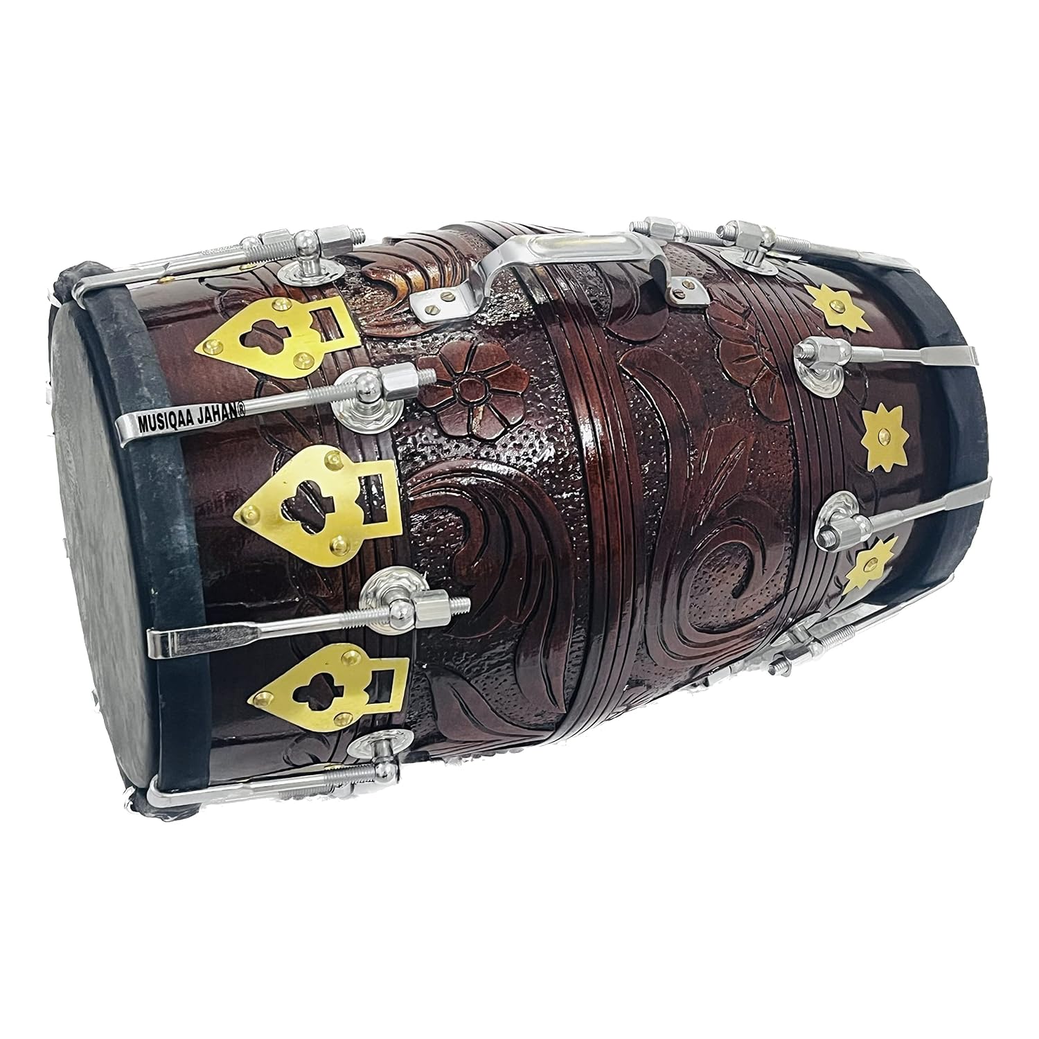 Sheesham Wooden Professional Dholak With Bag - Special Black Skin Hand Made Indian Drum