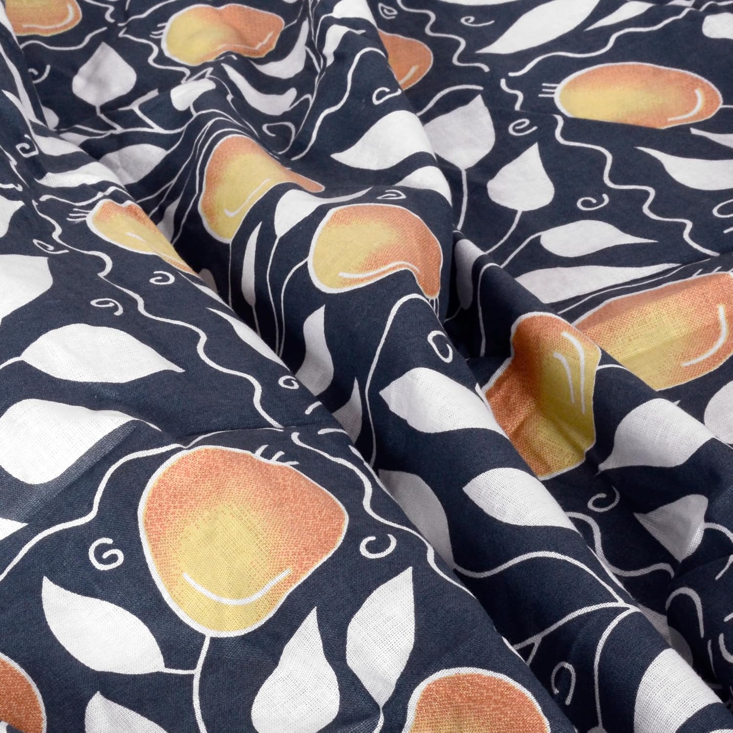 Printed King Size Double Bedsheet With 2 Pillow Cover For Bedroom | 72 X 78 + 9 Inches, Blue & White - All Around Elastic Fitted | Ideal For Everyday Use