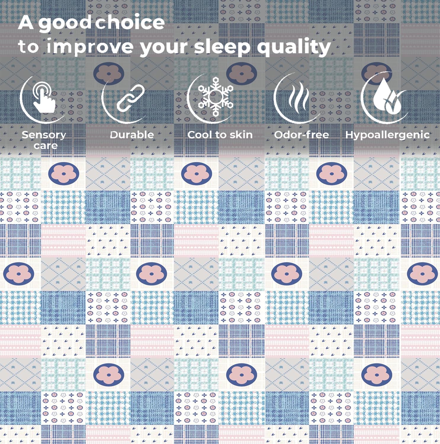 Printed King Size Bedsheet With 2 Pillow Cover - 108 X 108 Inches, Multicolor | Double Bed Breathable & Wrinkle Free | All-Season Comfort Bedsheet