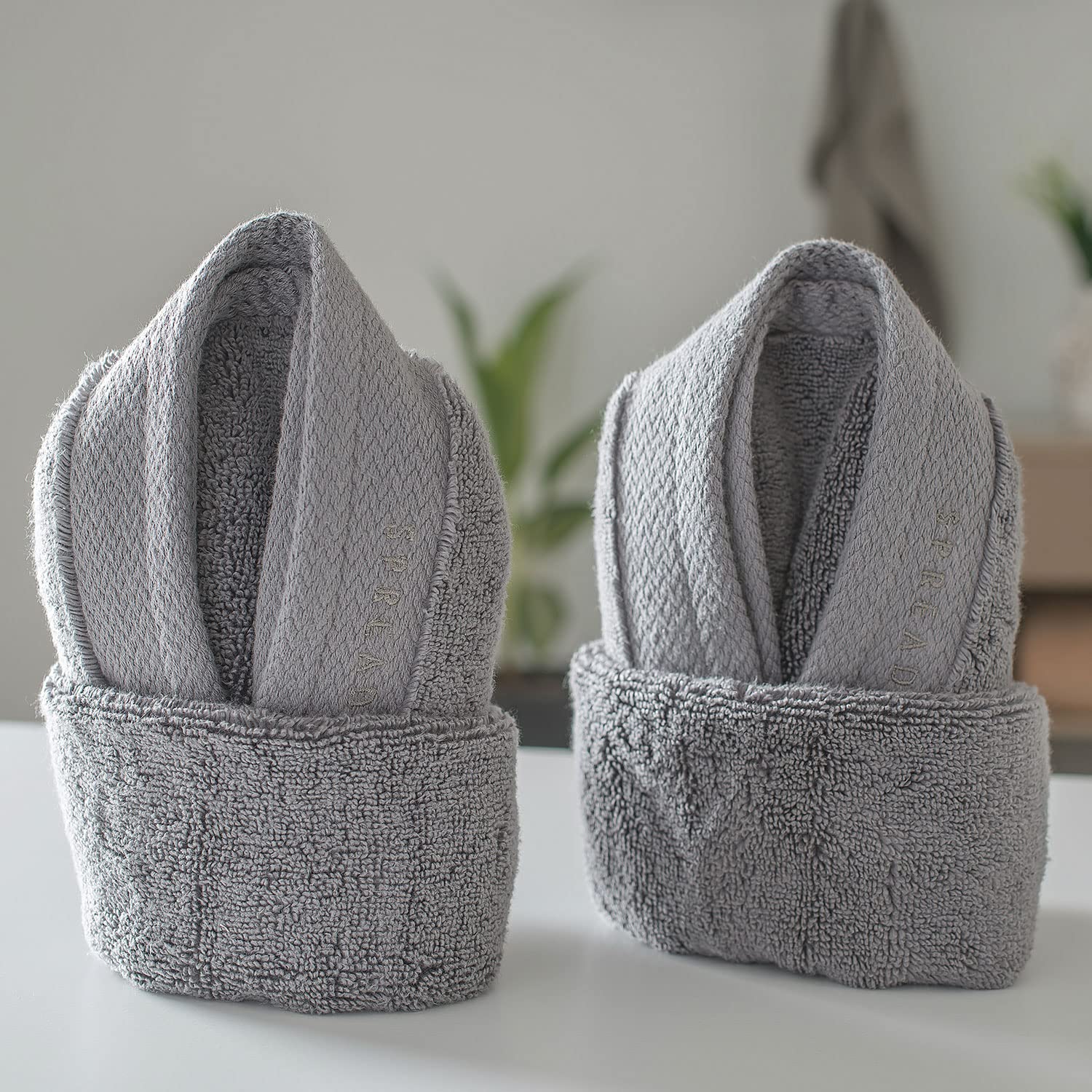 Spread Spain Resort Luxury Cotton Hand Towel 750 Gsm Maximum Softness & Absorbency, Ultra-Durable For Luxury Hotel & Spa Quality Hand Towel- Carbon (2 Piece)