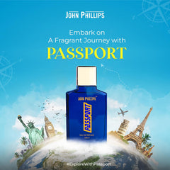 John Phillips Passport  & Sparkle  Eau De Parfume 100ml 3.4 Fl.oz. Each Pack Of 2 | Long Lasting Fresh Fragrances For Men