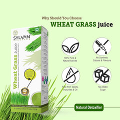 Sylvan Wheatgrass Juice And Aloe Vera Juice, Enriched With Fibre And Enzymes | 1 Litre 2.2lbs Each Pack Of 2