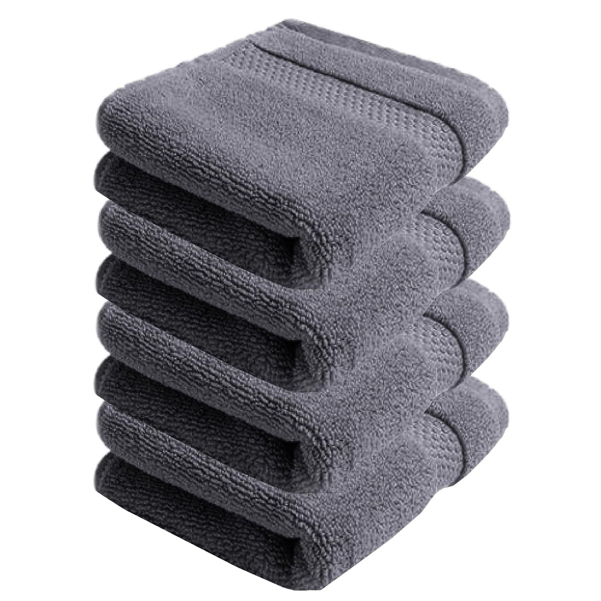 100% Cotton Hand Towels 600 Gsm | Super Soft, Absorbent, Quick Dry Hand Towel For Gym & Workout (Grey, Pack Of 4)