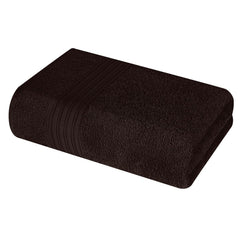 Boutiquo 100% Cotton Bath Towel 500 Gsm | Compact Quick Dry Lightweight Soft & Highly Absorbent Large Size Bath Towel - Chocolate Brown