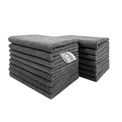 Softspun Microfiber Small Wipes Towel 340 Gsm | Multipurpose Super Soft Absorbent Cleaning Towels | 15 Piece (Grey)