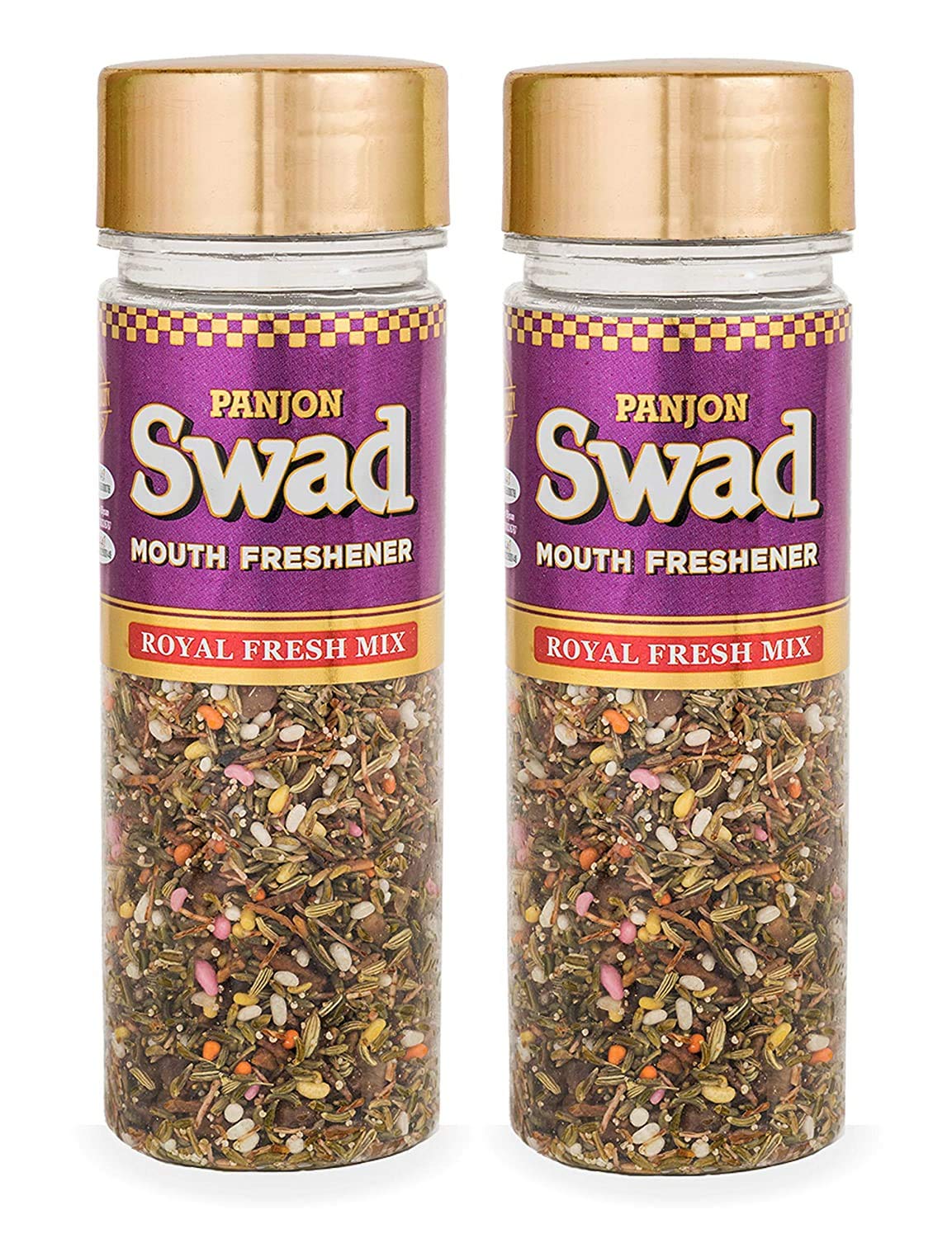 Panjon Swad Mouth Freshener Royal Fresh Mix Mukhwas 260gm, (130gm *2 Bottles)