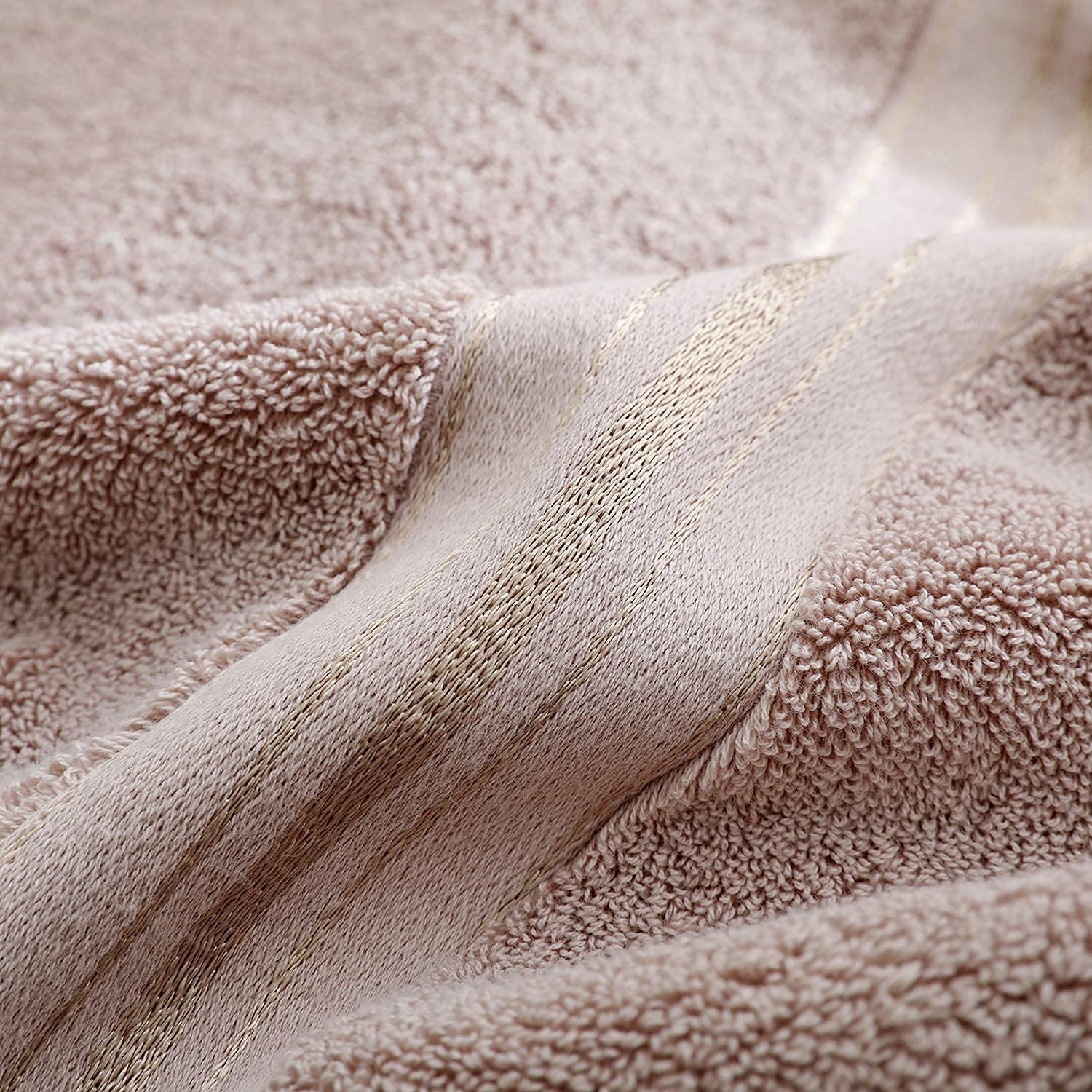 Tiqh 100% Egyptian Cotton Bath Towels 1200 Gsm | Heavy Weight & Absorbent-Top Luxury Bath Towels (Beige)- 2 Piece