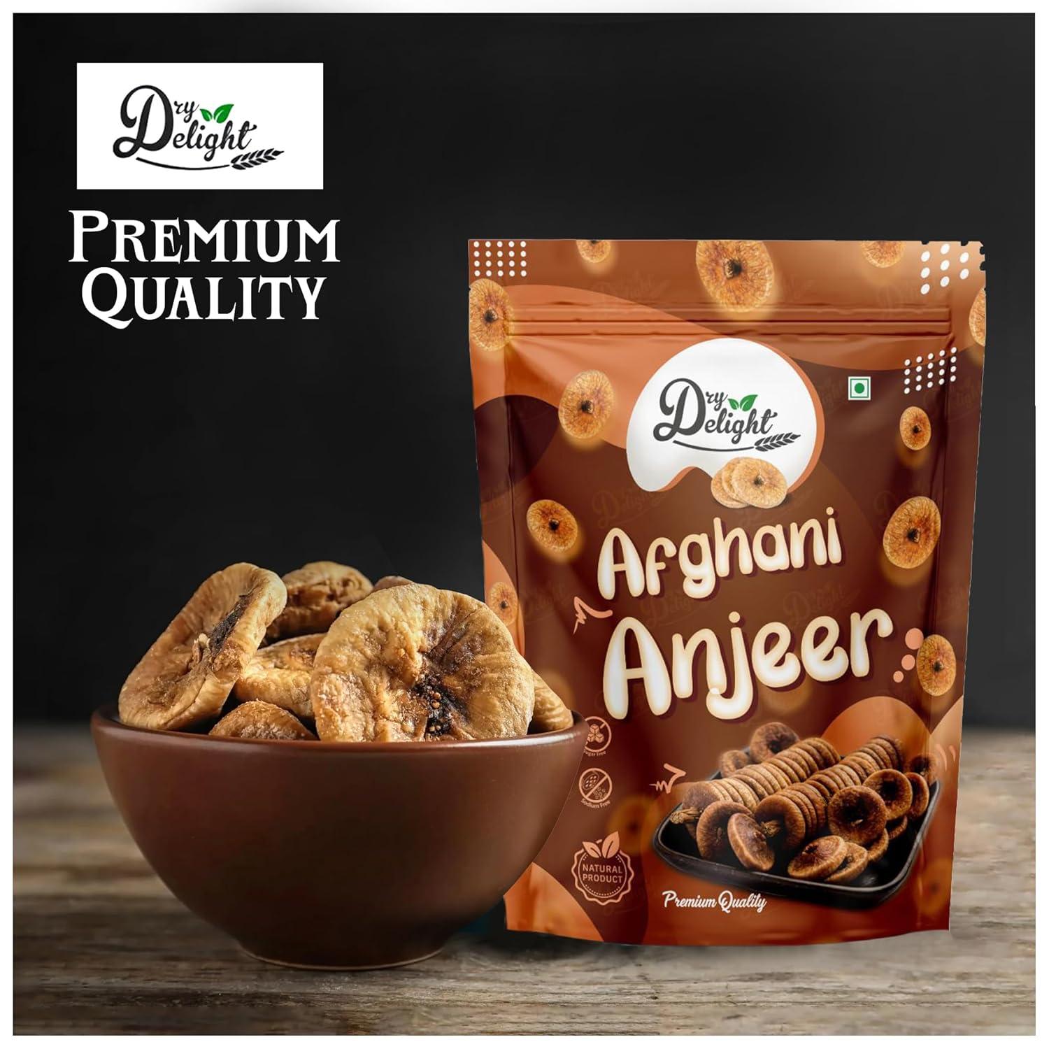 Nature's Premium Afghani Anjeer By Dry Delight 100gm, | Afghanistan Dried Figs Anjeer Nutrient-rich, Irresistibly Delicious Figs | 3.5 Ounce