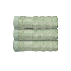 Caimla Luxury 100% Bamboo Face Towel 550 Gsm | Ultra-Soft, Highly Absorbent & Eco-Friendly Towels - Best For Newborn Babies - Pack Of 3 (Green)
