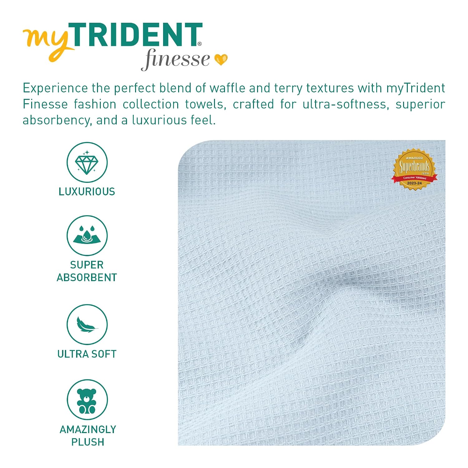 Mytrident Bath Towel 600 Gsm | 100% Cotton Fashion Bath Large Size Towel Ultra Soft, Super Absorbent, Luxurious, Amazingly Plush (Cloud)