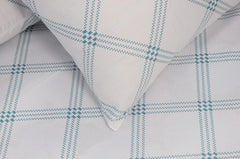 Single Bedsheet Cotton With 1 Pillow Cover - 55 X 88 Inches, White (Blue Pattern) | Lightweight, Soft & Breathable - Perfect For Gifting On Weddings Bedsheet