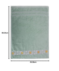 Lush & Beyond Cotton Embroidered Hand Towel 400 Gsm (Teal) - 2 Piece