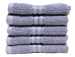 Solance Super Cotton Hand Towel 1000 Gsm | Ultra Soft & Super Absorbent Hand Towel (Steel Grey) - Set Of 5