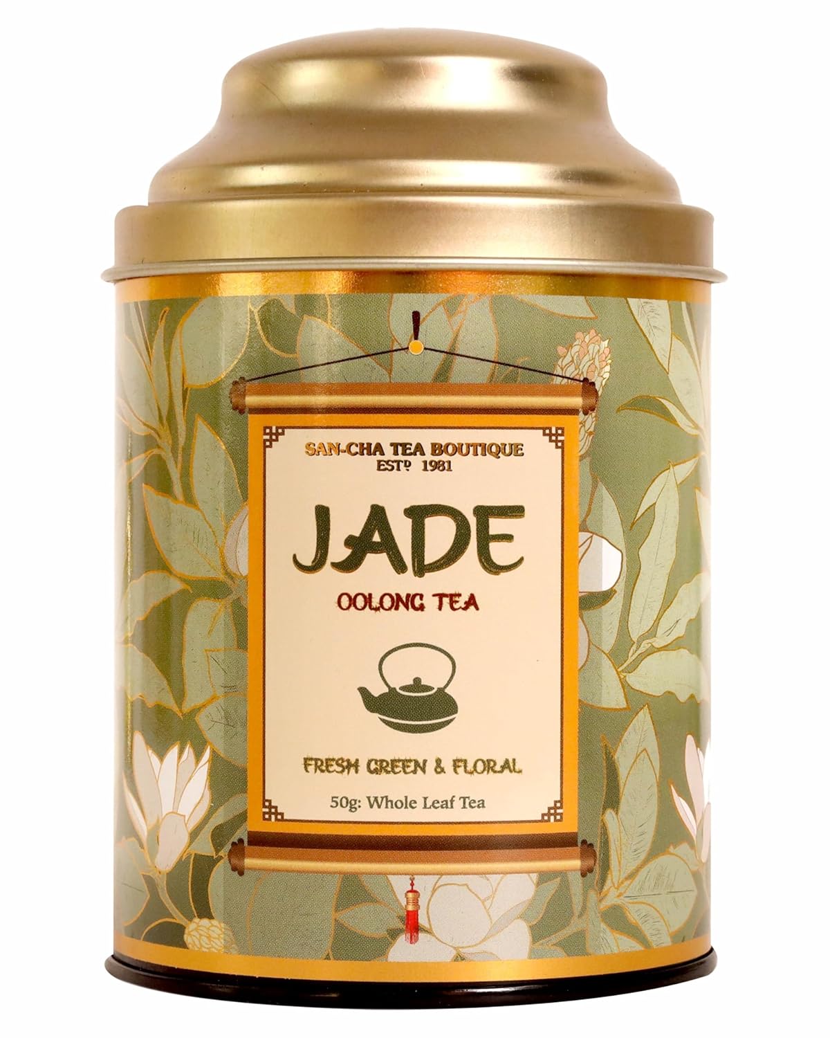 San-Cha Jade Oolong Tea - 50gm, 1.7 Ounce | Boosts The Metabolism, Rich In Antioxidants - Fresh Green & Floral Whole Leaf Tea
