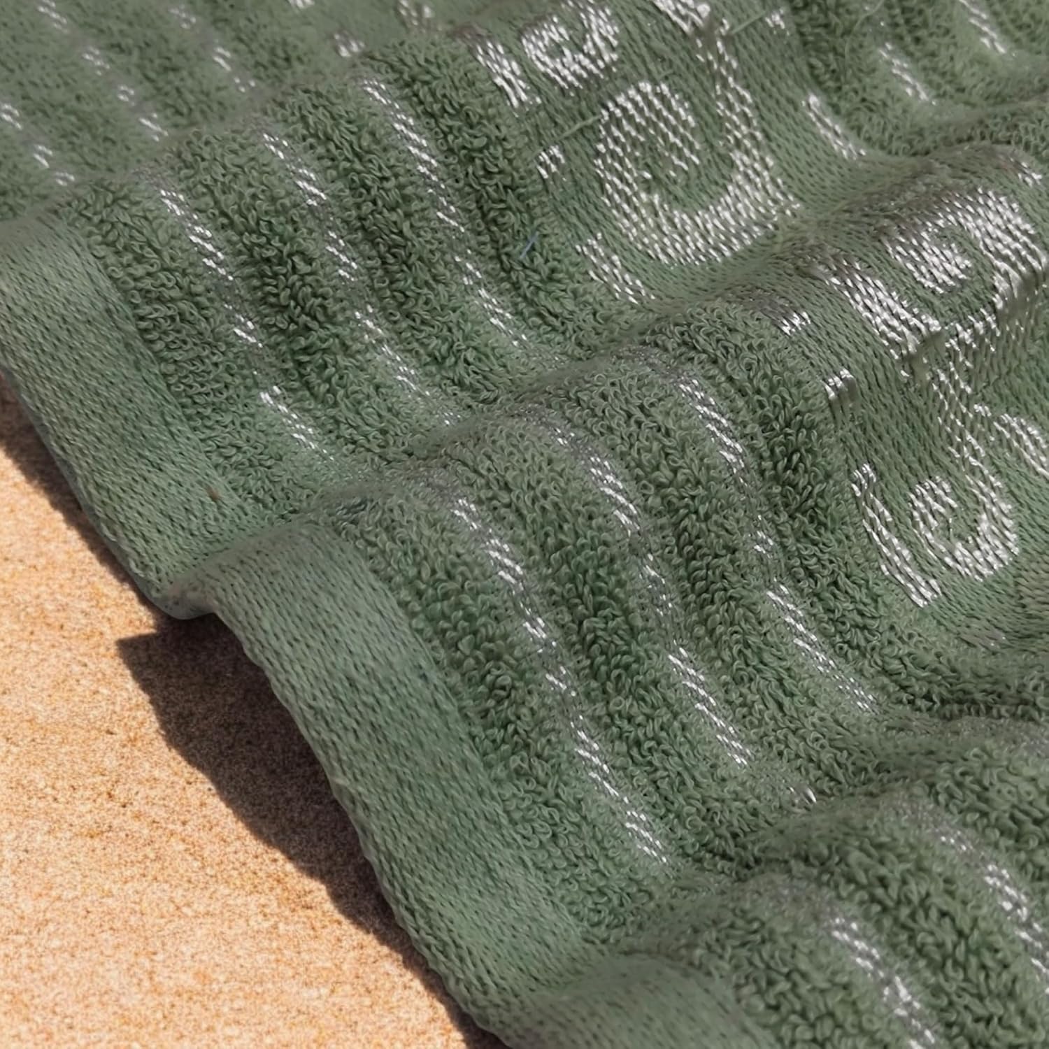 100% Cotton Luxury Bath Towel 1000 Gsm | Quick Dry, Extra Soft & Extra Absorbent Fade Resistant Bath Towel (Olive Green) - 2 Pcs