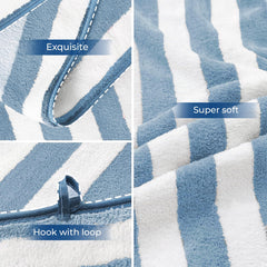 Maxoshine Microfiber Towels For Bath Large Size-Super Soft Coral Fleece Bathing Towel With Hook Quick Dry Super Absorbent-Bath Towel For Men & Women (Blue)