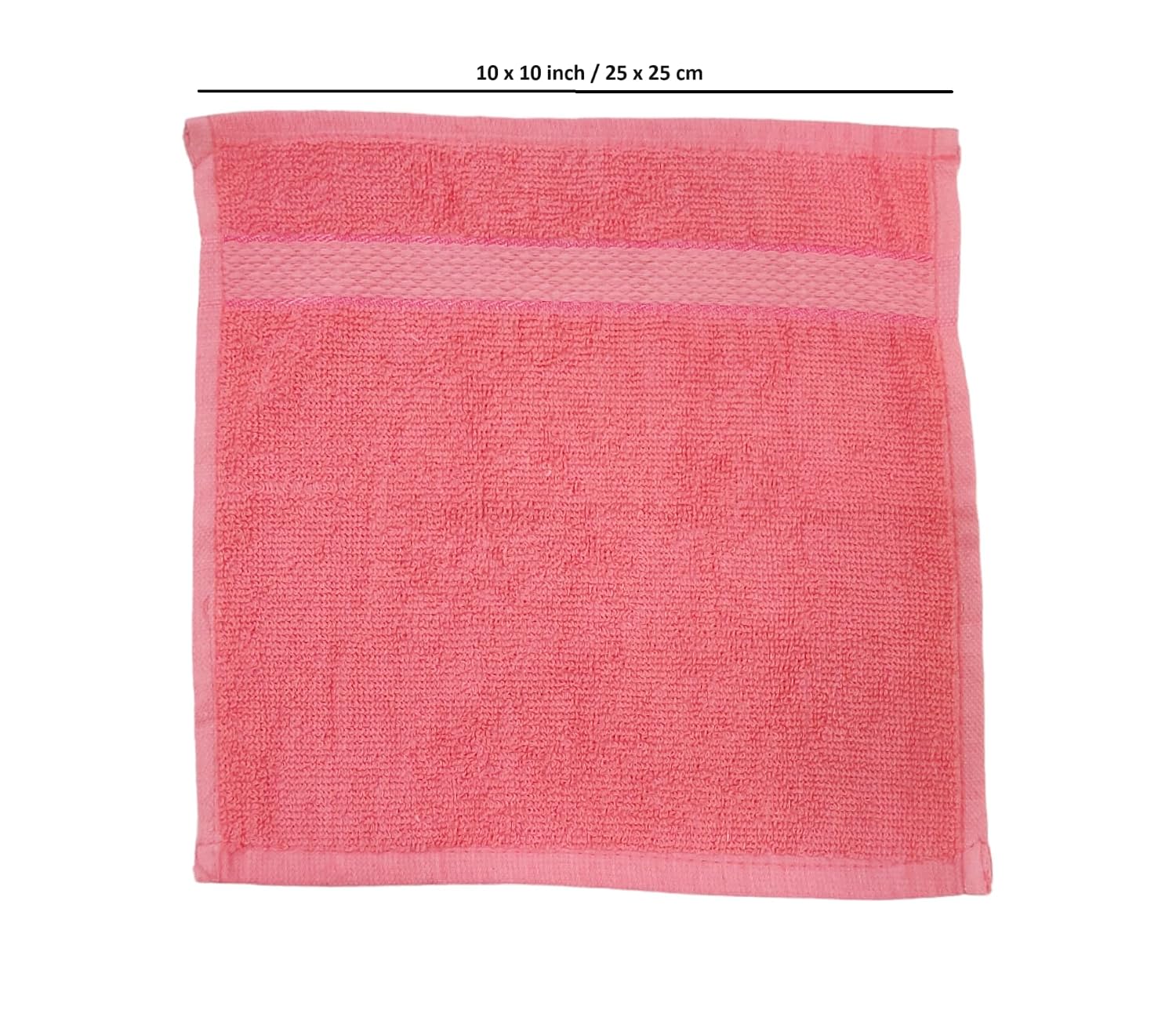 Caslino Small Cotton Face Towels 1200 Gsm | Soft & Absorbent Towel For Women & Men - Coral Red (Pack Of 12)