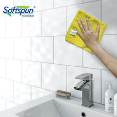 Softspun Microfiber Cleaning Cloths Towel 300 Gsm | Thick Lint & Streak-Free Multipurpose Cloths Automotive Microfibre Towels For Car, Bike Cleaning Polishing Washing Pack Of 5 (Multi-Color)