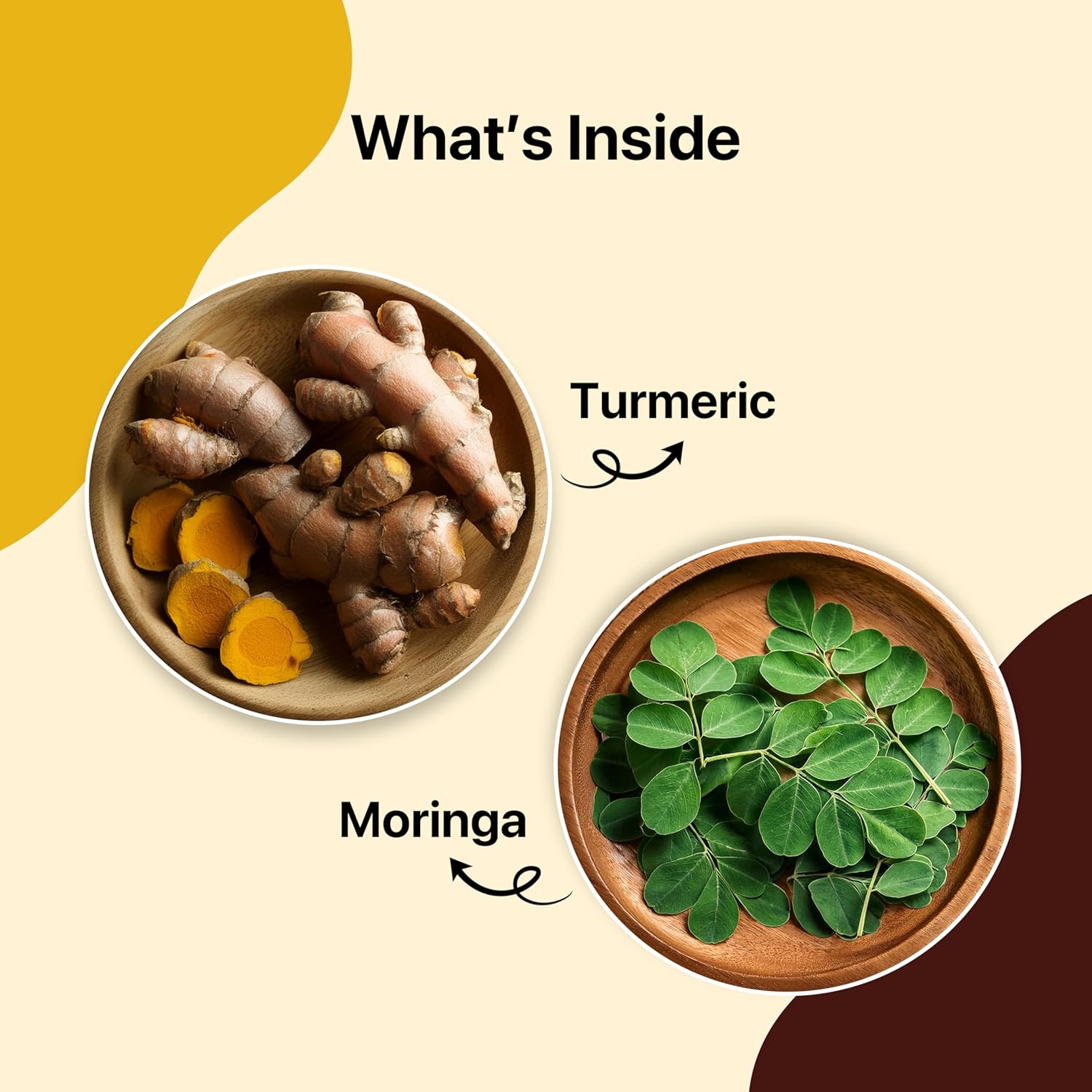 Blue Tea Curcumin Rich Turmeric Moringa Herbal Tea - 15 Pyramid Tea Bags In Reusable Tin Pack | Enhances Immune System - Caffeine Free, Gluten Free, Non-GMO