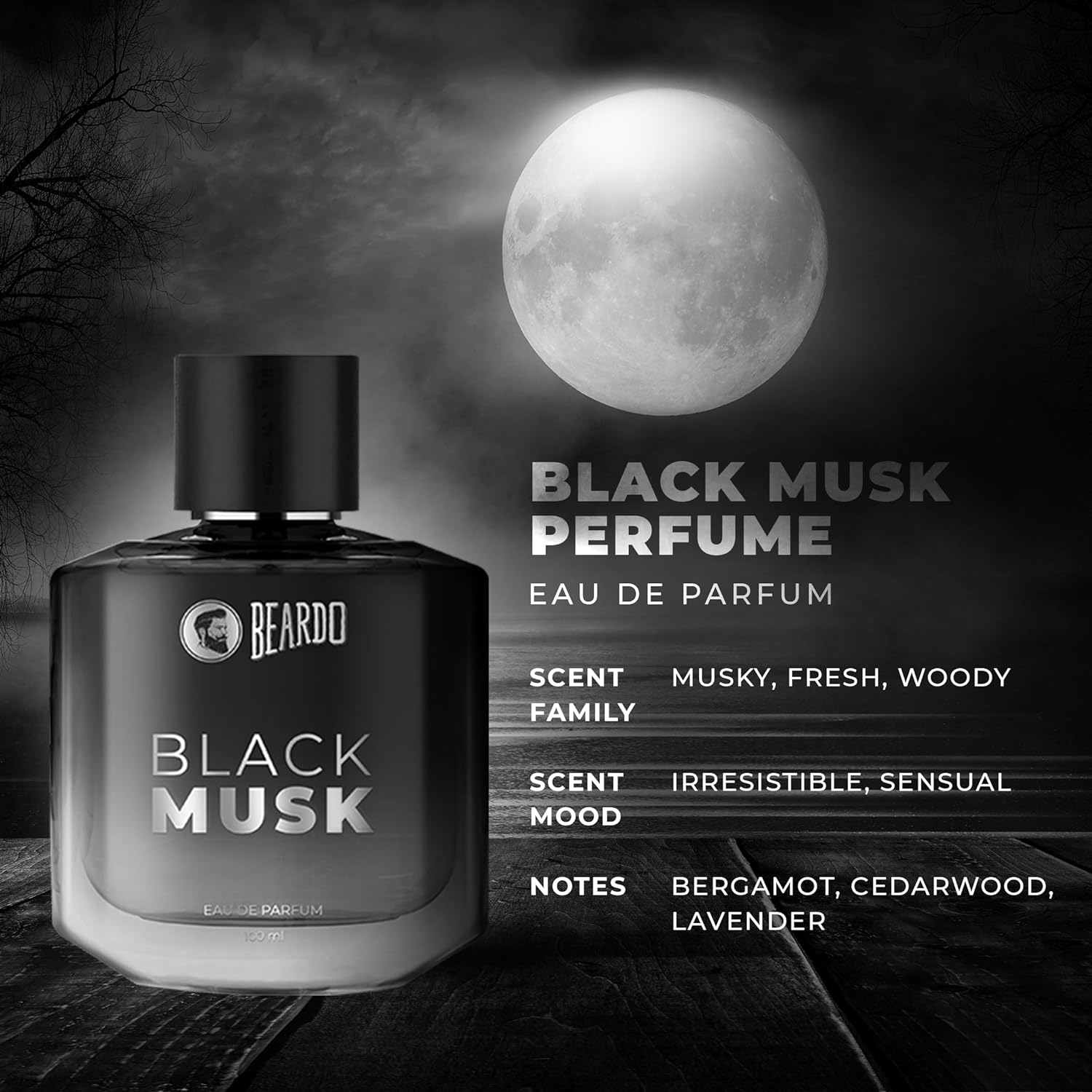 Beardo Black Musk & Dark Side Eau De Parfum 200ml 6.7 Fl.oz. Pack Of 2 | Perfect Aniverssary Gift For Husband