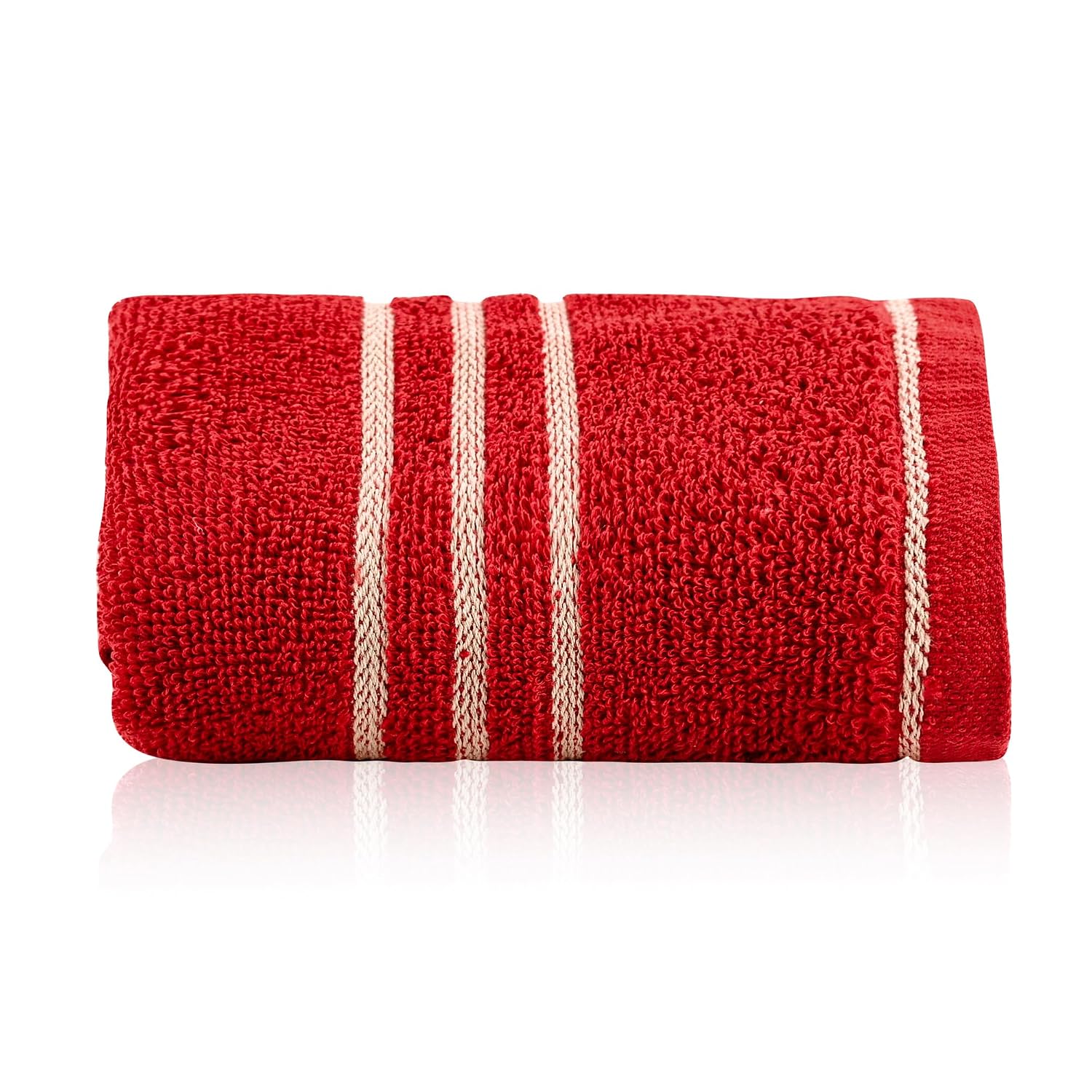 Kuber Industries Cotton Face Towel 600 Gsm | Workout Gym Napkins Hand Towel For Men & Woman Quick-Drying Napkins -Red (Pack Of 3)