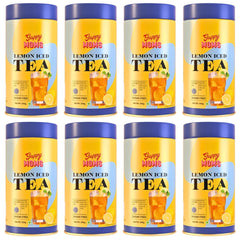 Guppy Moms Lemon Iced Tea Powder - Pack Of 8 X 200gm, 7.05 Ounce Each | Aromatic, Healthy & Easy To Prepare - Sugar Free & Refreshing Summer Drink | Caffeine Free