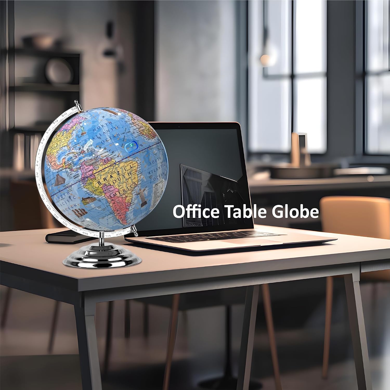 Globe12' Inch With Heavy Metal Base, Designed Specifically For Kids Learning, Office Table, Students Study & Kids Birthday Gift, Pack Of 1