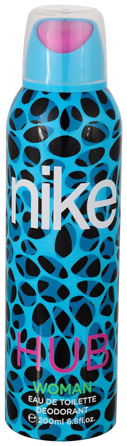 Nike Hub Eau De Toilette Deodorant Body Spray 200ml 6.7 Fl.oz. | Perfect Birthday Gift For Girlfriend | Long Lasting Fragrance