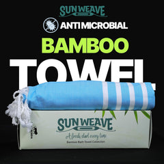 Sun Weave Bamboo Bathing Towels Full Size 240 Gsm | Light Weight Quick Absorbent Quick Dry Hair Dryer Towel For Men & Women | Thin Bath Towels