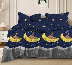 Kids Bed Sheet For Queen Size Boys & Girls - 60 X 78 Inch, Dark Blue | Wrinkle Free Soft & Cozy Bedding - Premium Ultra Soft Bedsheet