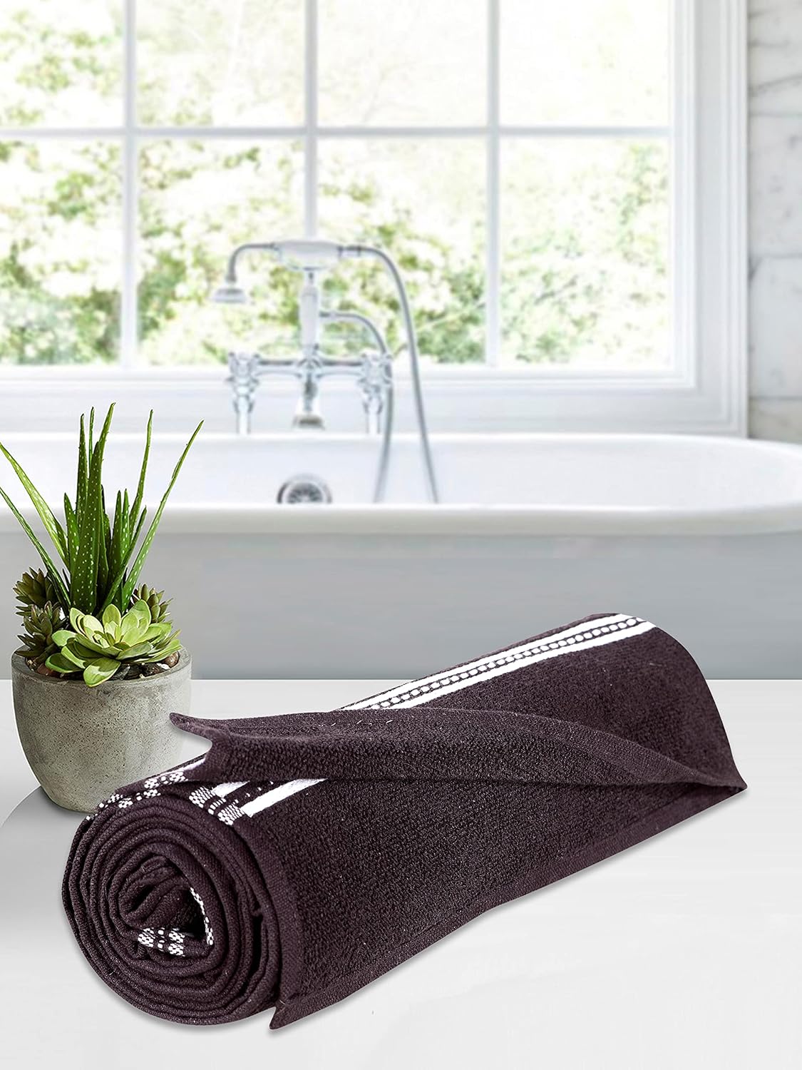Home Elite Cotton Bath Towel 400 Gsm (Brown)