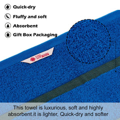 Casa Copenhagen Egyptian Cotton Exotic Hand Towel 400 Gsm (Ex Electric Blue)- 2 Pcs