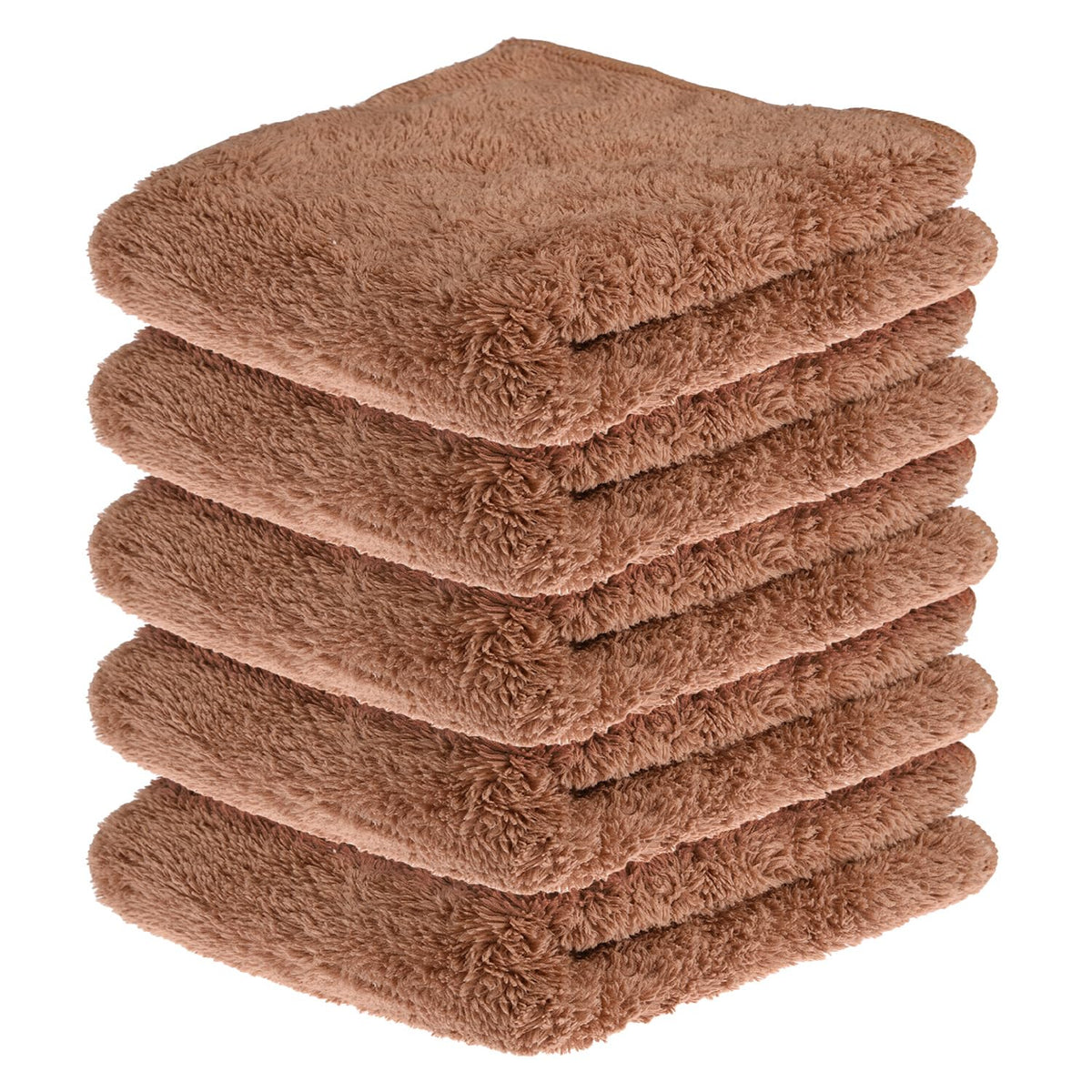 Kuber Industries Cleaning Towel 750 Gsm | Reusable Cleaning Cloths For Kitchen, Duster, Cleaning Towel (Brown) Pack Of 5