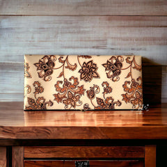 Designer Rectangular Shaped Floral Design Cash Box, Shagun Box, Gift Box, Gaddi Box, Jewellery Box, Shagun Envelope In Floral Design, Colour - Multicolor