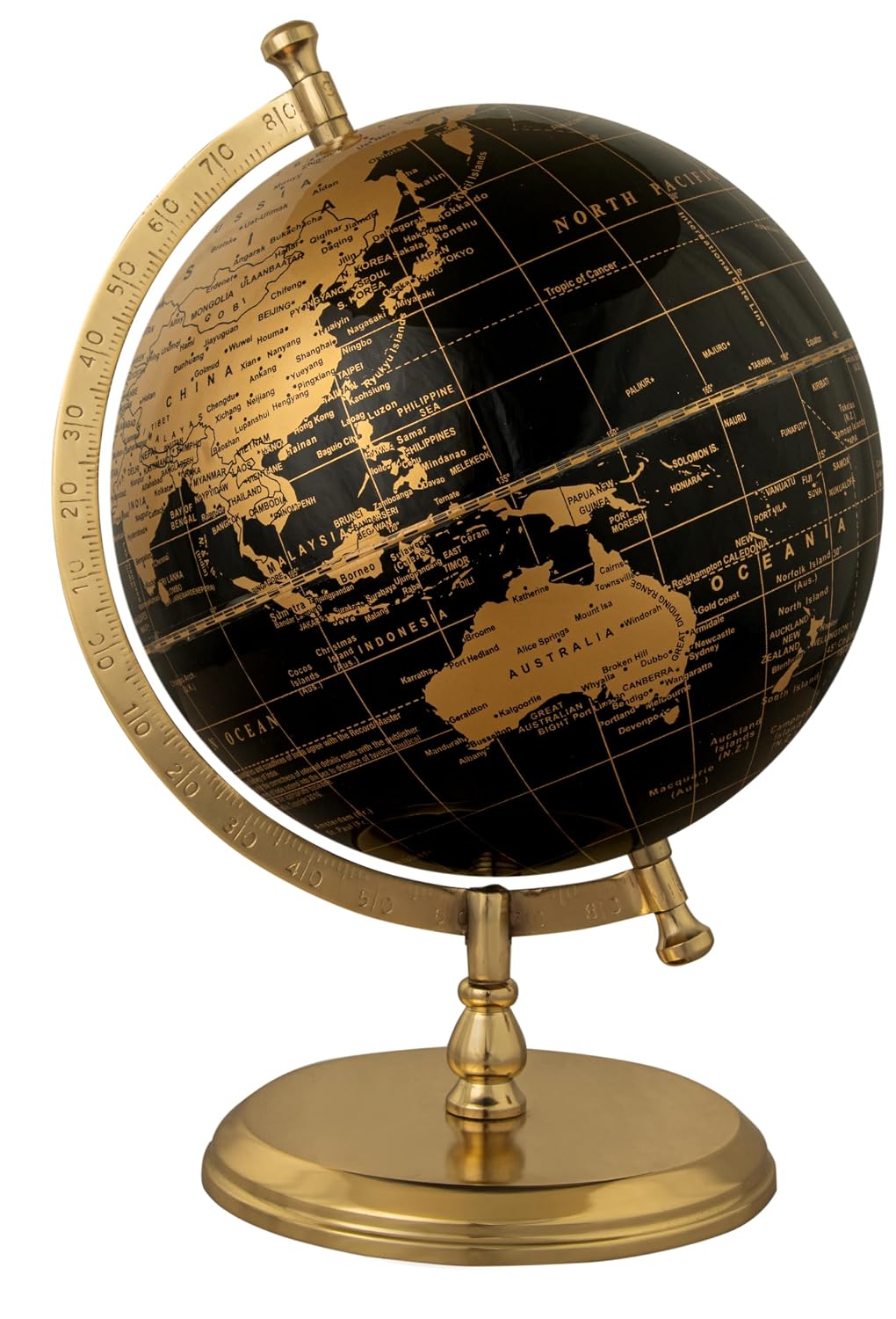 Prime Single Joint Globe Height 33 Cm (13.2 Inch) Dia 25 Cm (10 Inch) With Metal Arc & Base | Educational & Decorative Globe (Gp1010) Pack Of 1