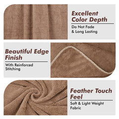 Urbanleaf Microfiber Large Bath Towel Quick Dry Super Absorbent Bath Towel For Men & Women | Towel For Bath, Travel, Gym, Beach, Pool, And Yoga (Brown)