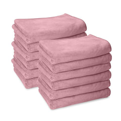 Housse Premium Microfiber Face Towel 1700 Gsm | Korean Beauty Ultra Absorbent, Odour-Free, Quick Dry Face Towel (Pack Of 12) - Dusky Orchid
