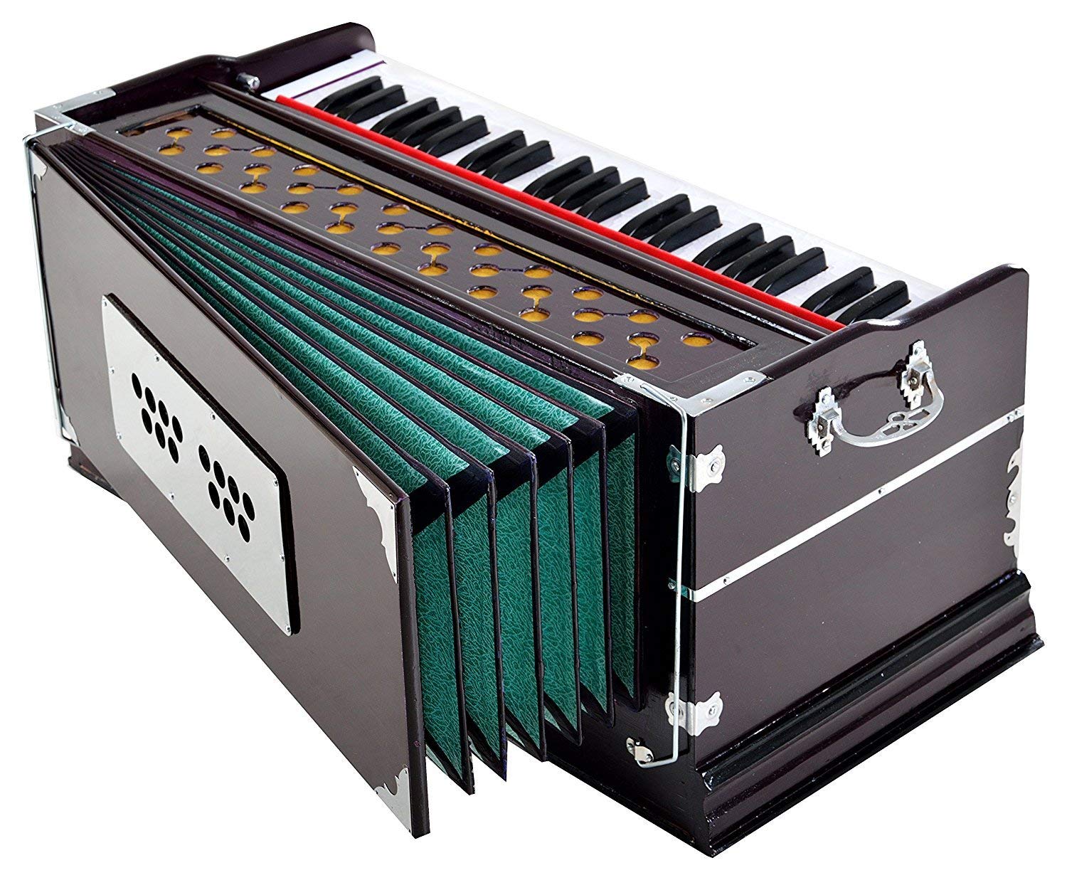 Harmonium 9 Stopper, Churidar Bellow, 42 Key, Two Reed (Bass-Male), 3 1/2 Octave, Kepler, 440 Tuned